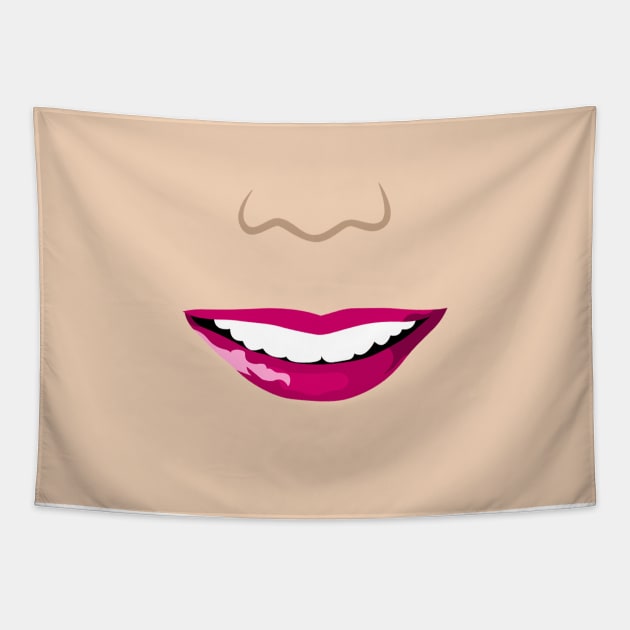 Pleasant Female Smile Tapestry by Art by Big Al