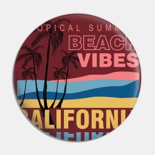 California beach Tropical typography Pin