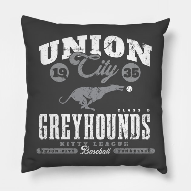 Union City Greyhounds Baseball Pillow by MindsparkCreative