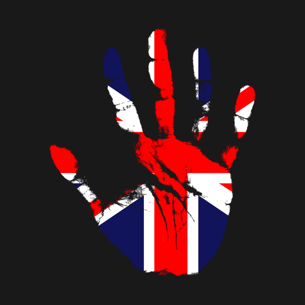 British Hand, Cool British flag. Great Britain Roots by Jakavonis