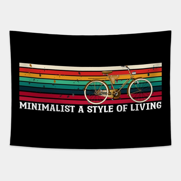 old bicycle and minimalistic lifestyle lettering and minimalistic lifestyle lettering Tapestry by ARTotokromo