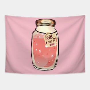 Homemade Self-love potion in mason jars Tapestry