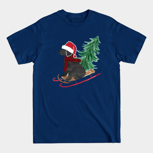 Discover Labradoodle Christmas Sled Bringing Home The Tree - Labradoodle Christmas - T-Shirt