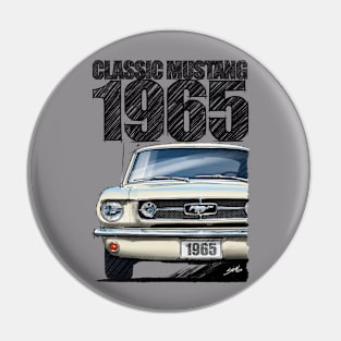 1965 Ford Mustang Wimbleton White Pin