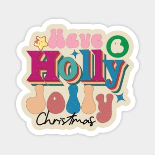 Have A Holly Jolly Christmas Vintage Magnet