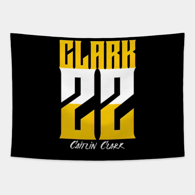 Clark 22 Caitlin Clark Tapestry by ThomaneJohnson