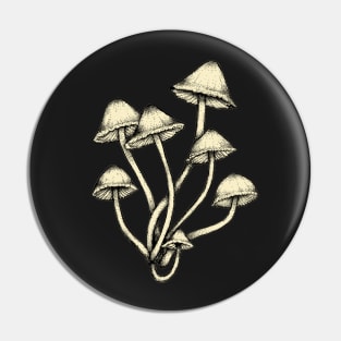 Tall Mushrooms || Mustard Yellow Pin