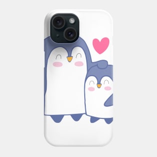 Cartoon Cute Penguin Family Art Phone Case