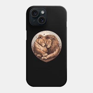 Lion Love Design Phone Case