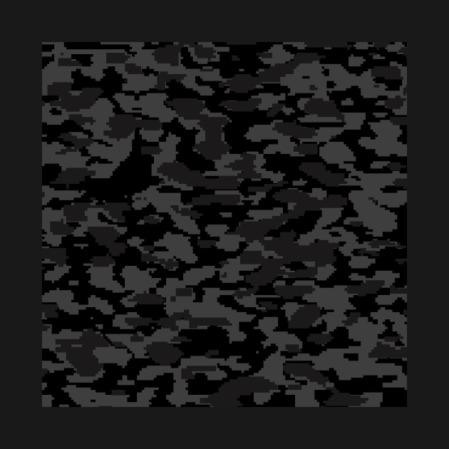 Black Camo pattern digital Camouflage by Tshirtstory