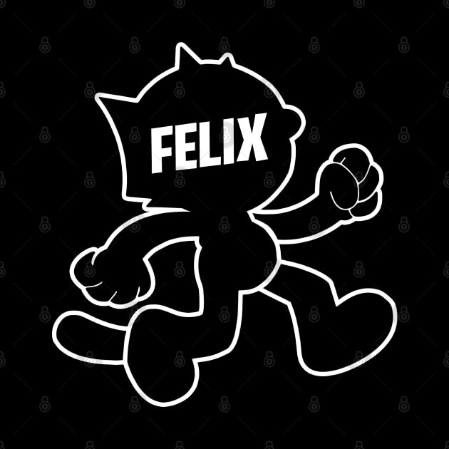 FELIX THE CAT - Line Silhouette by ROBZILLA