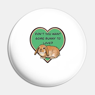 Don’t You Want Some Bunny To Love? Pin