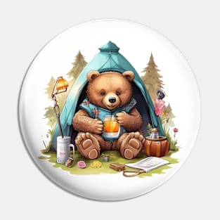 Camping Bear #3 Pin