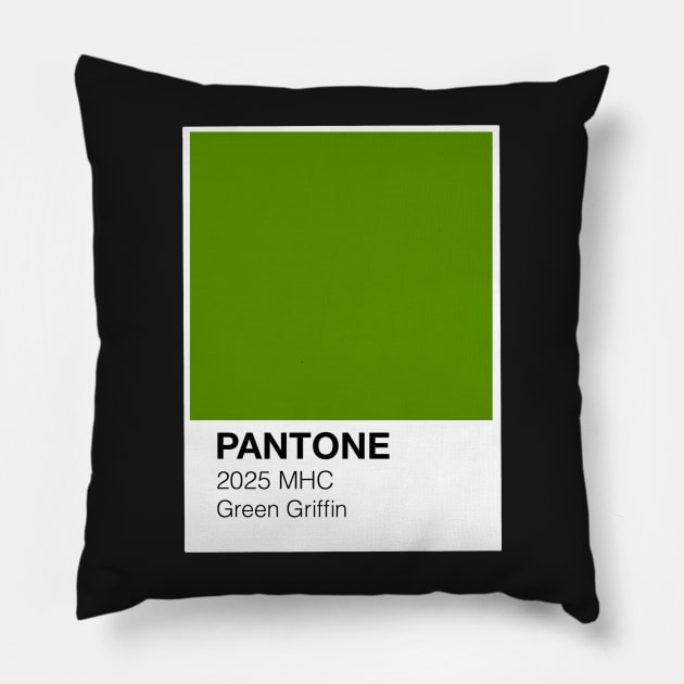 MHC Pantone Green Griffin Pillow by maya-reinstein