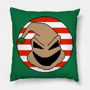 Pixelated Christmas Oogie Boogie Jingle Bells Pillow