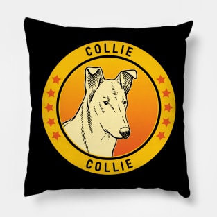 Smooth Collie Dog Portrait Pillow