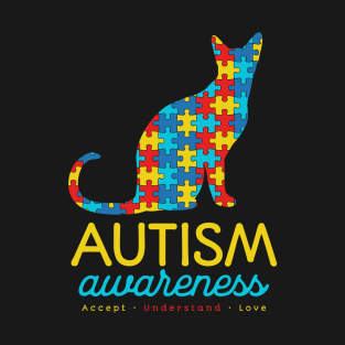 Cat Autism Awareness T-Shirt