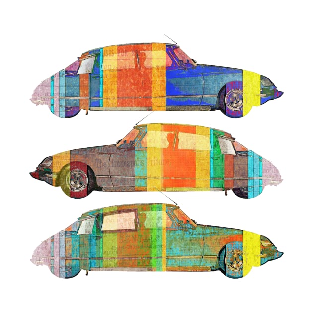 3 Citroen DS pop color by AaaahEeeekStudio