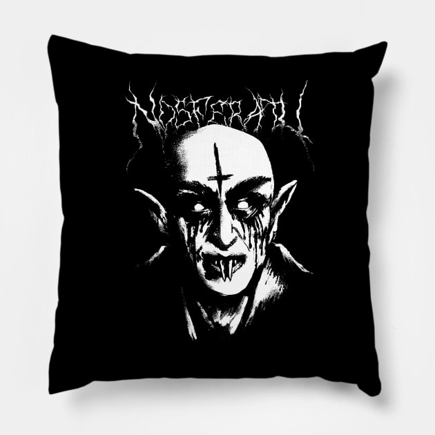 Black Metal Nosferatu Pillow by Samhain1992