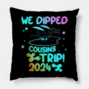 Cousin Crew 2024 Summer Vacation Beach Family Trips Matching Pillow