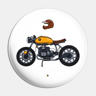 Cafe Racer motorbyke hipster print and speed lovers Pin