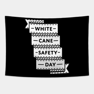 White Cane Safety Day T-shirt | White Cane Tapestry