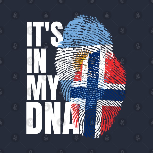 Argentinian And Norwegian Mix DNA Heritage Flag Gift by Just Rep It!!