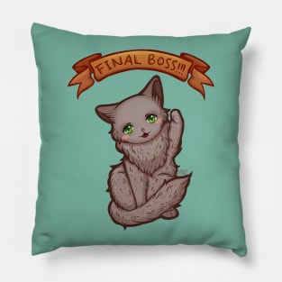 Kitty Final Boss Illustration Pillow