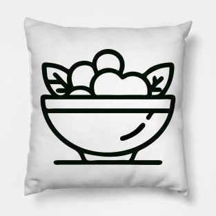 Simplicity on Display: Minimalist Fruit Bowl Pillow