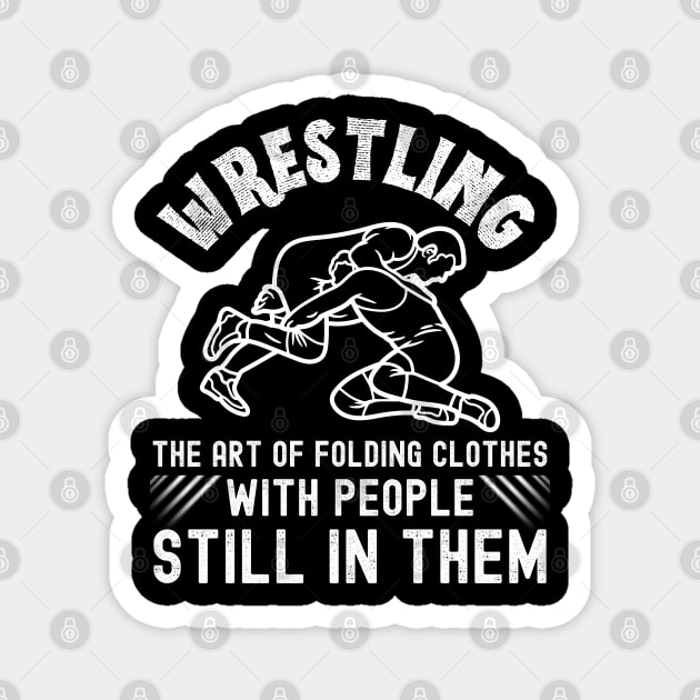 Funny Wrestling Magnet by Inktopolis