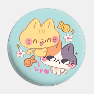 Lovely Kitty Couple Pin