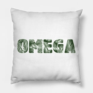 Omega Leaf Letters Pillow