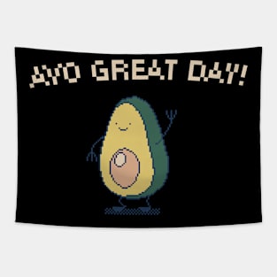 Avo Great Day! 8-Bit Pixel Art Avocado Tapestry