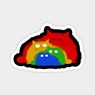 Rainbow Cats Magnet