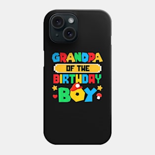 Grandpa Of The Birthday Boy Game Gaming Family Matching Phone Case