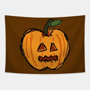 Pumpkin Face Tapestry