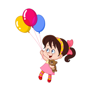 Girl with Balloons T-Shirt