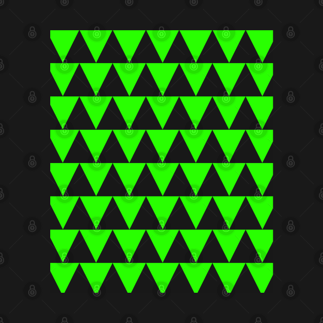 Lime Green and Black Zig Zag Design by OneThreeSix