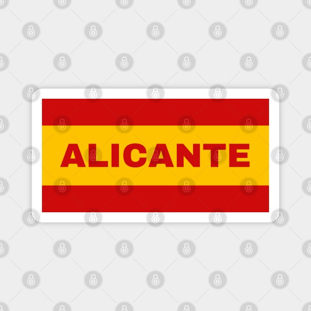 Alicante City in Spanish Flag Colors Magnet by aybe7elf