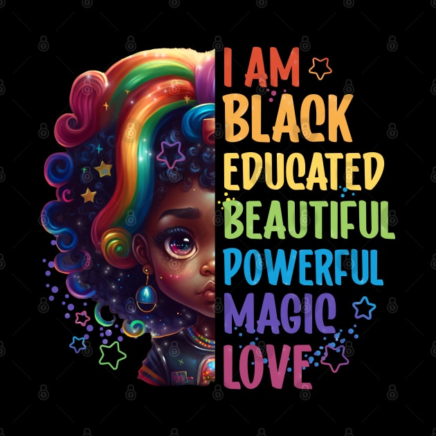 Black Girl Empowerment Positive Inspirational Saying by Irene Koh Studio