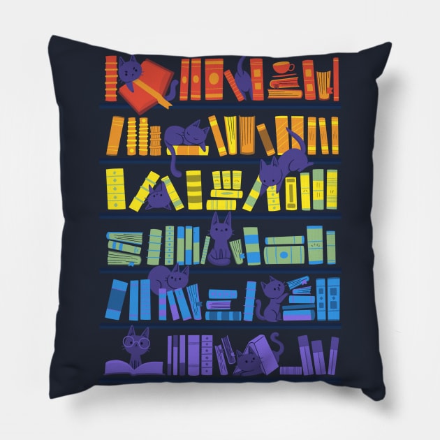 Library Kittens Pillow by TaylorRoss1