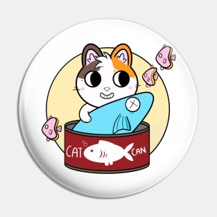 Cute Cat in a can Pin