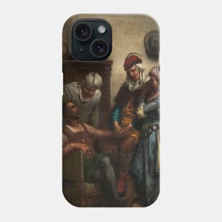 Don Quixote and Sancho Panza Entertained by Basil and Quiteria by Gustave Dore Phone Case