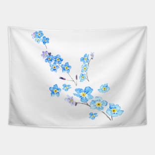 forget me not flower painting Tapestry