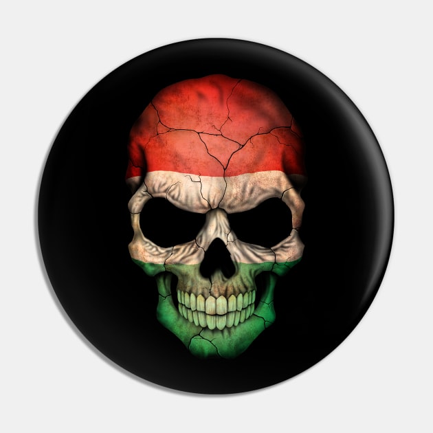 Hungarian Flag Skull Pin by jeffbartels