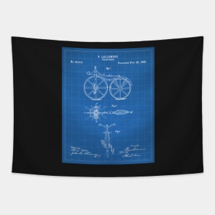 Bicycle Patent - Cycling Cyclist Bike Riding Fan Art - Blueprint Tapestry