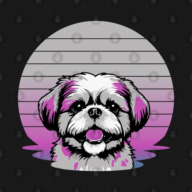 cute shih tzu dog owner by greatnessprint