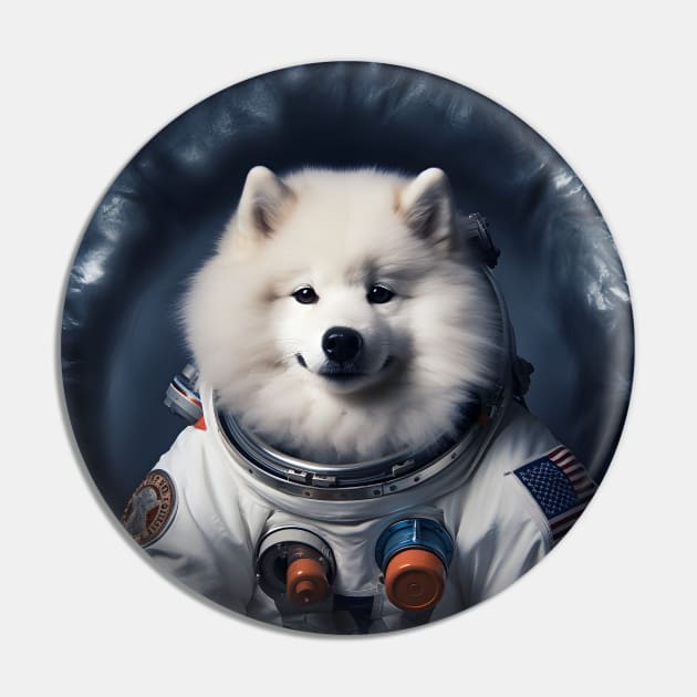 Astro Dog - Samoyed Pin by Merchgard