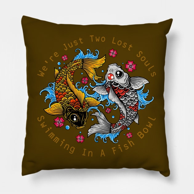 KOI FISH LOVER Pillow by DMD Art Studio