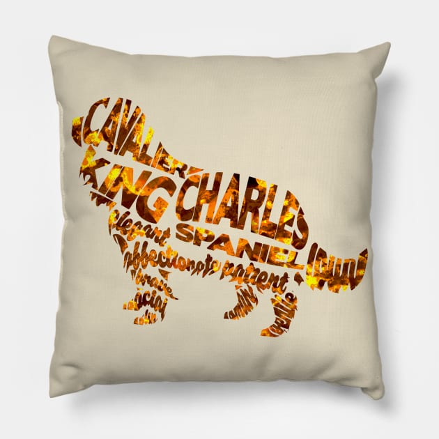 Cavalier King Charles Spaniel Pillow by inspirowl